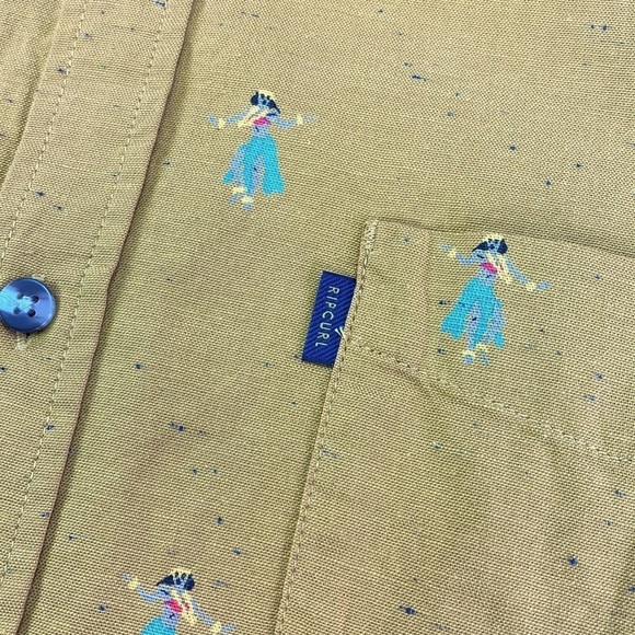 RIP CURL-HULA BREACH SHORT Hawaiian SLEEVE BUTTON UP SHIRT - Picture 6 of 8